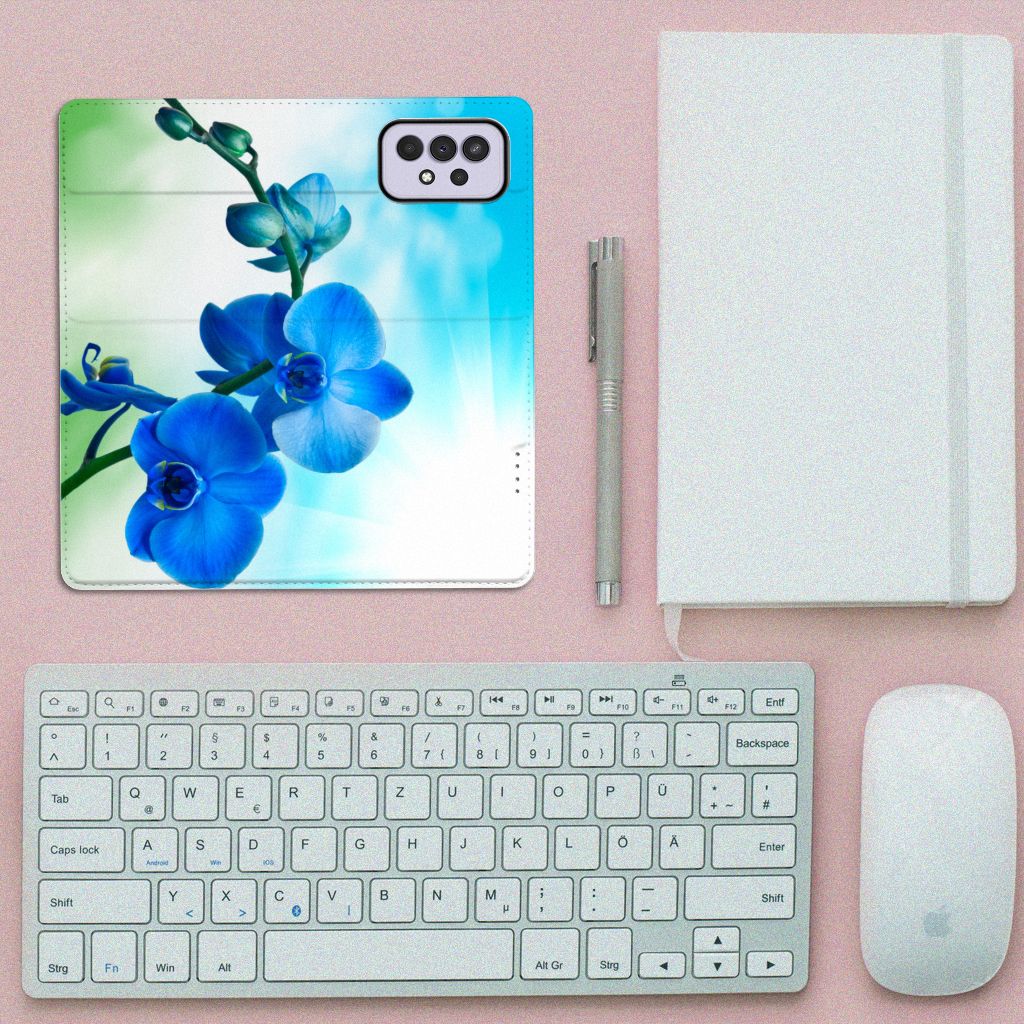 Samsung Galaxy A33 5G Smart Cover Orchidee Blauw - Cadeau voor je Moeder - B2C Telecom
