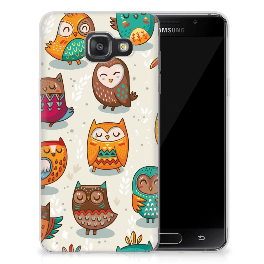 Samsung Galaxy A3 2016 TPU Hoesje Vrolijke Uilen