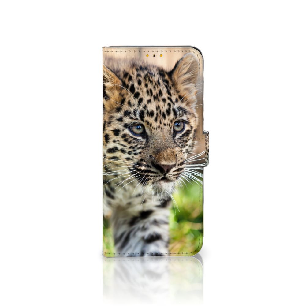 Samsung Galaxy M52 Telefoonhoesje met Pasjes Baby Luipaard