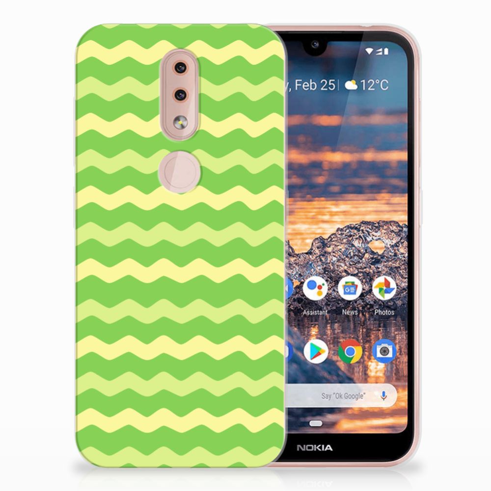 Nokia 4.2 TPU bumper Waves Green