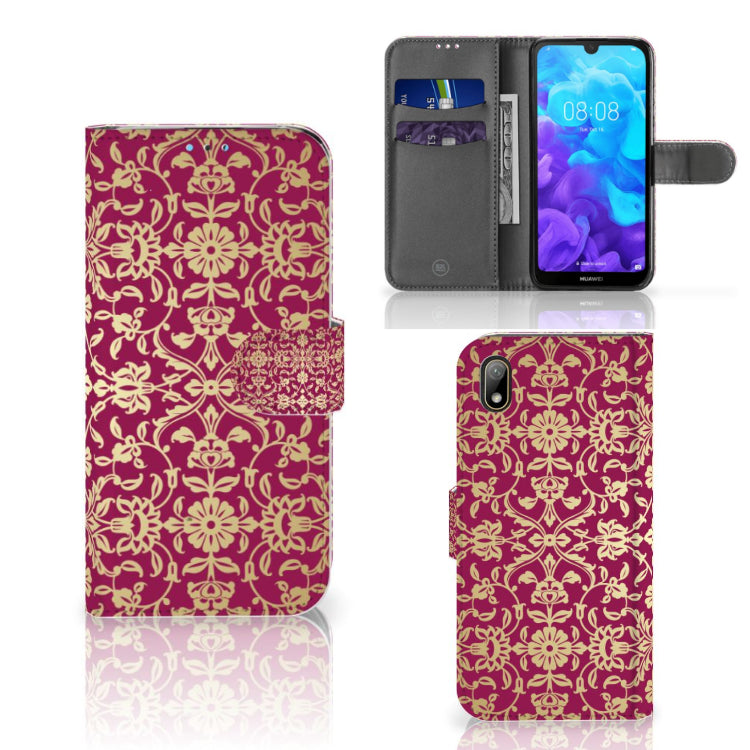 Wallet Case Huawei Y5 (2019) Barok Pink