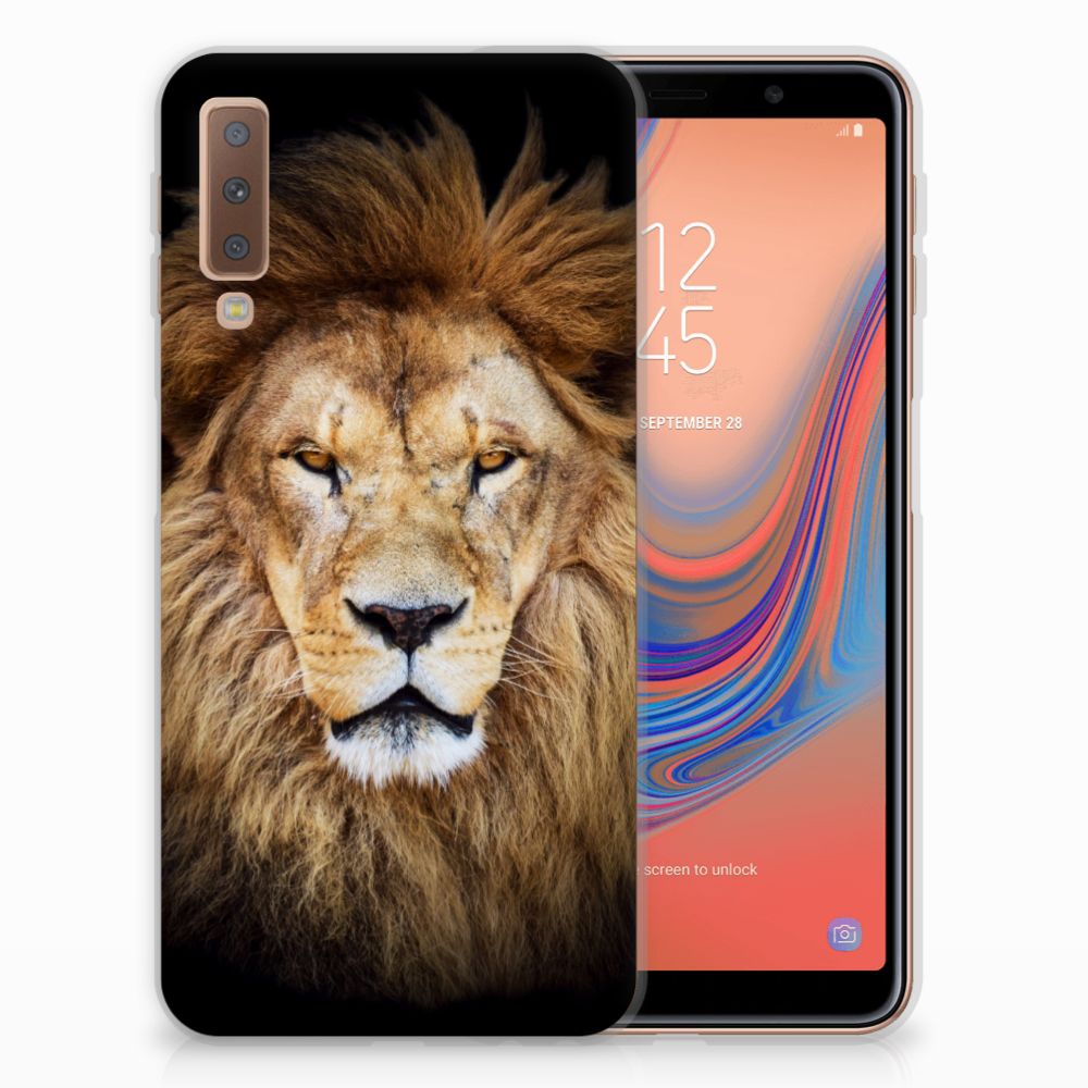 Samsung Galaxy A7 (2018) TPU Hoesje Leeuw