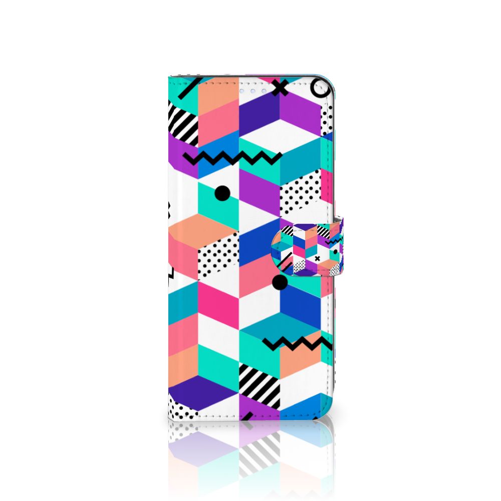 Motorola Moto G100 Book Case Blokken Kleurrijk