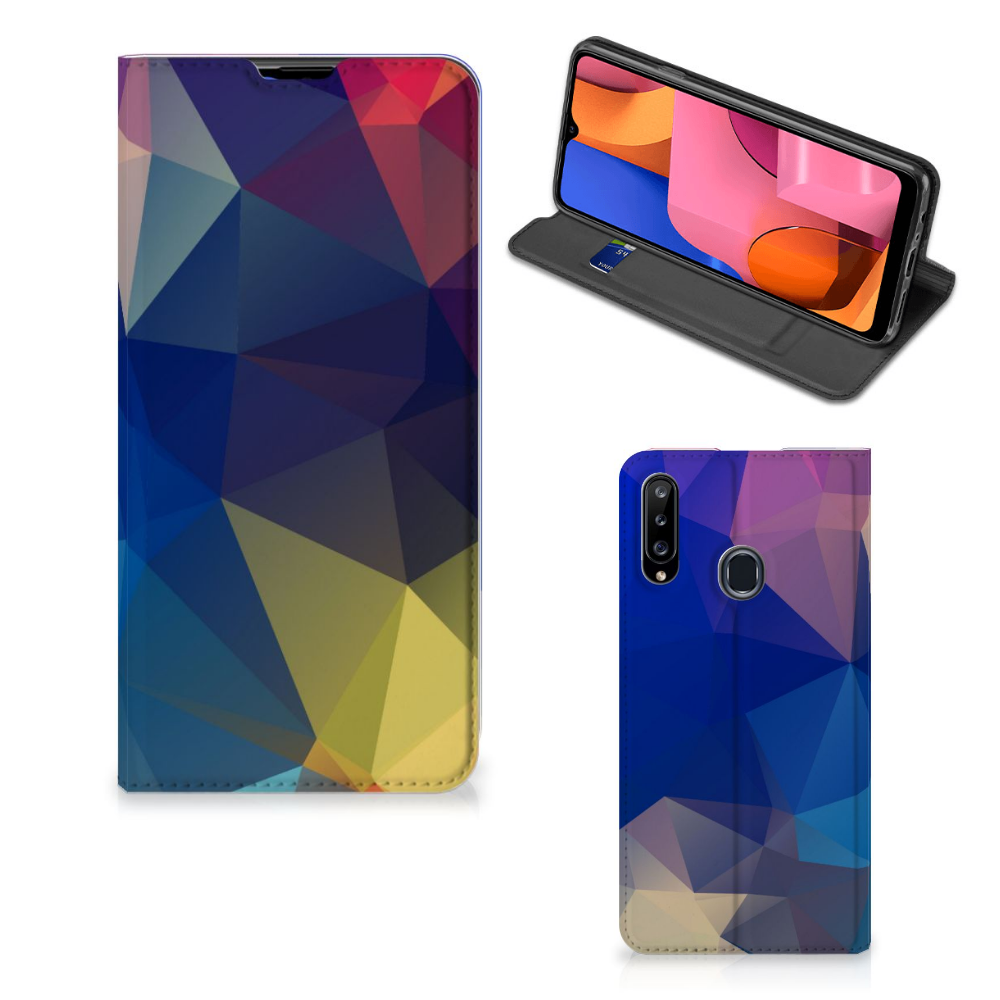 Samsung Galaxy A20s Stand Case Polygon Dark - B2C Telecom