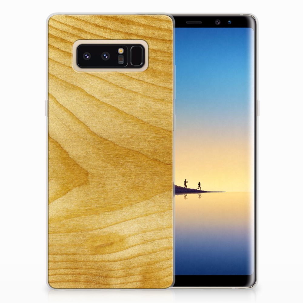 Samsung Galaxy Note 8 Bumper Hoesje Licht Hout