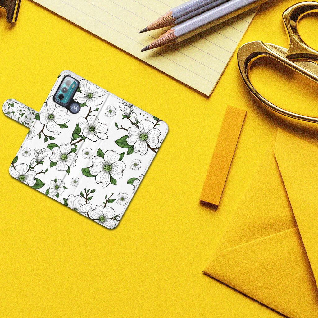 Motorola Moto G60 Hoesje Dogwood Flowers