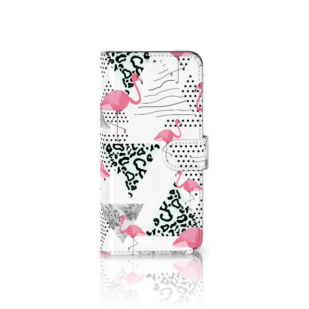 Samsung Galaxy A33 5G Telefoonhoesje met Pasjes Flamingo Triangle