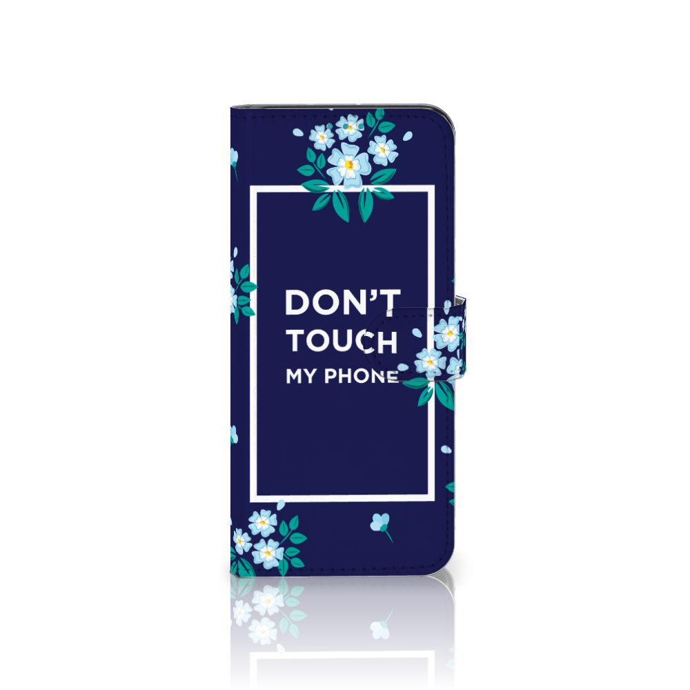 Samsung Galaxy A73 5G Portemonnee Hoesje Flowers Blue DTMP