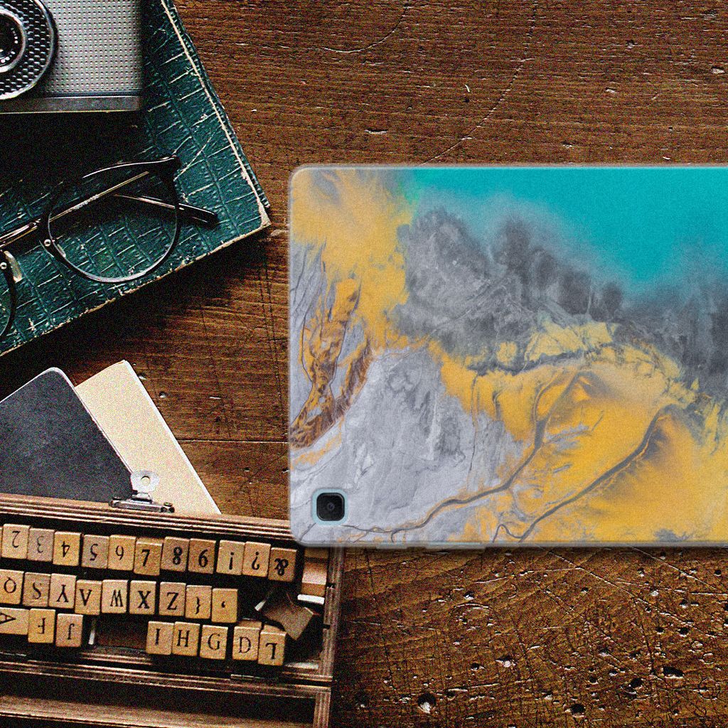 Samsung Galaxy Tab S6 Lite | S6 Lite (2022) Tablet Back Cover Marble Blue Gold - B2C Telecom