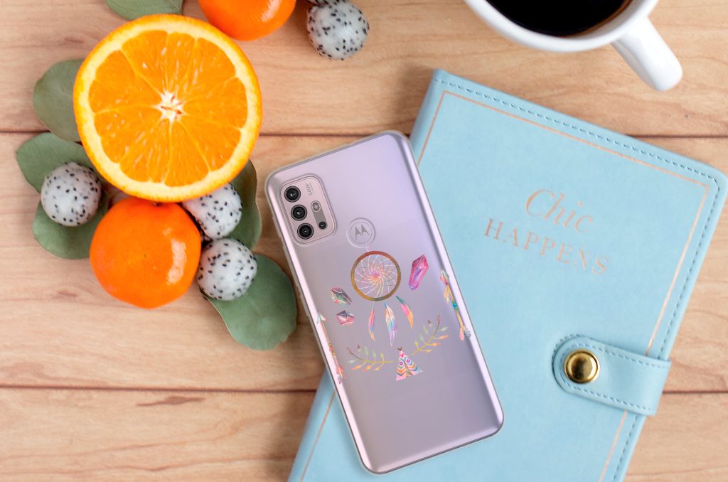 Motorola Moto G30 | G10 Telefoonhoesje met Naam Boho Dreamcatcher