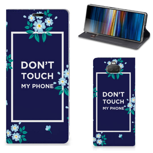 Sony Xperia 10 Plus Design Case Flowers Blue DTMP