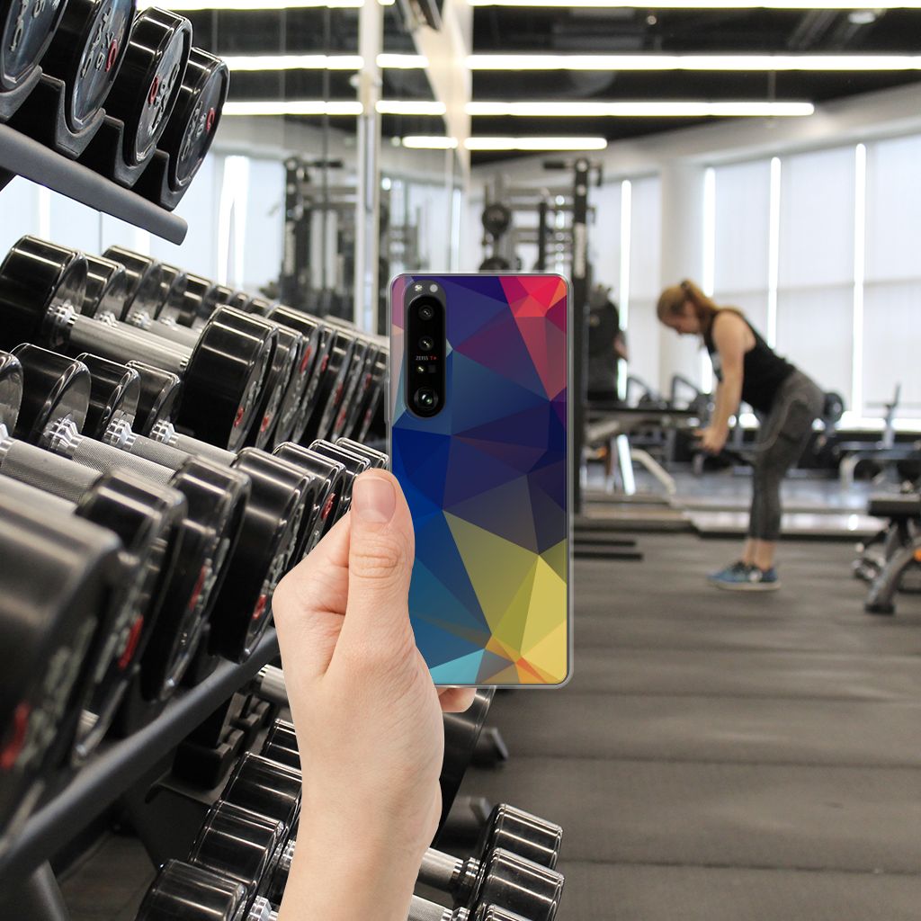 Sony Xperia 1 III TPU Hoesje Polygon Dark B2C Telecom