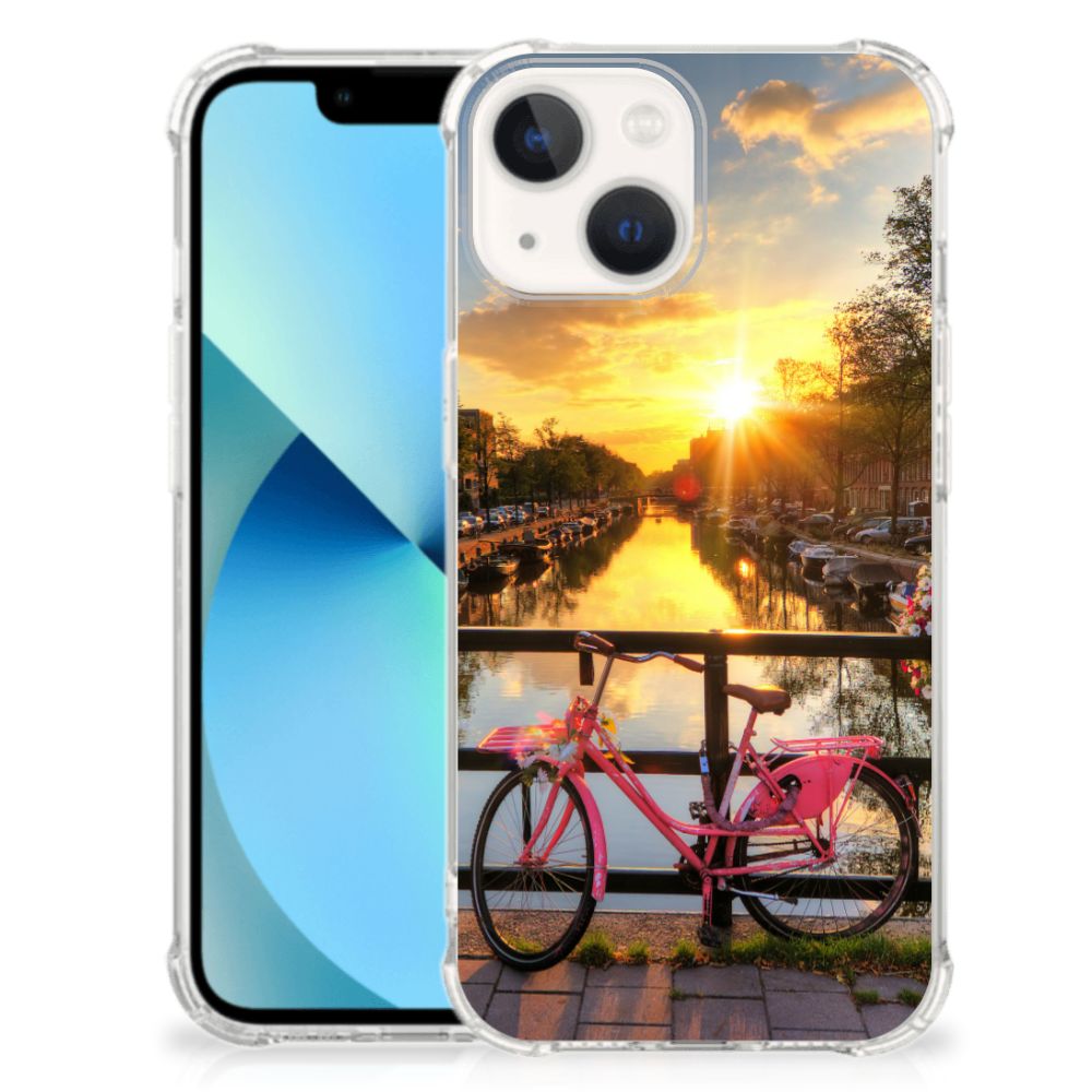 iPhone 13 mini Telefoonhoesje met valbescherming Amsterdamse Grachten - B2C Telecom
