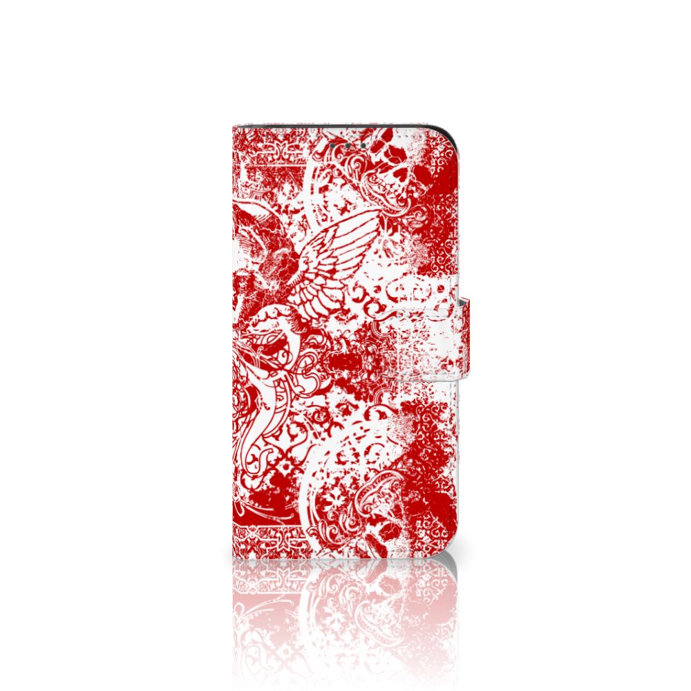Telefoonhoesje met Naam Samsung Galaxy Xcover 5 Angel Skull Rood