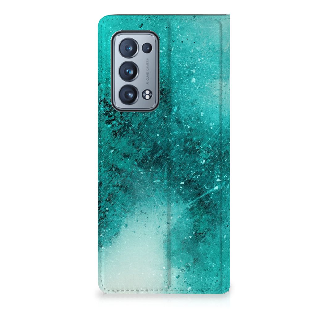 Bookcase OPPO Reno 6 Pro Plus 5G Painting Blue - B2C Telecom