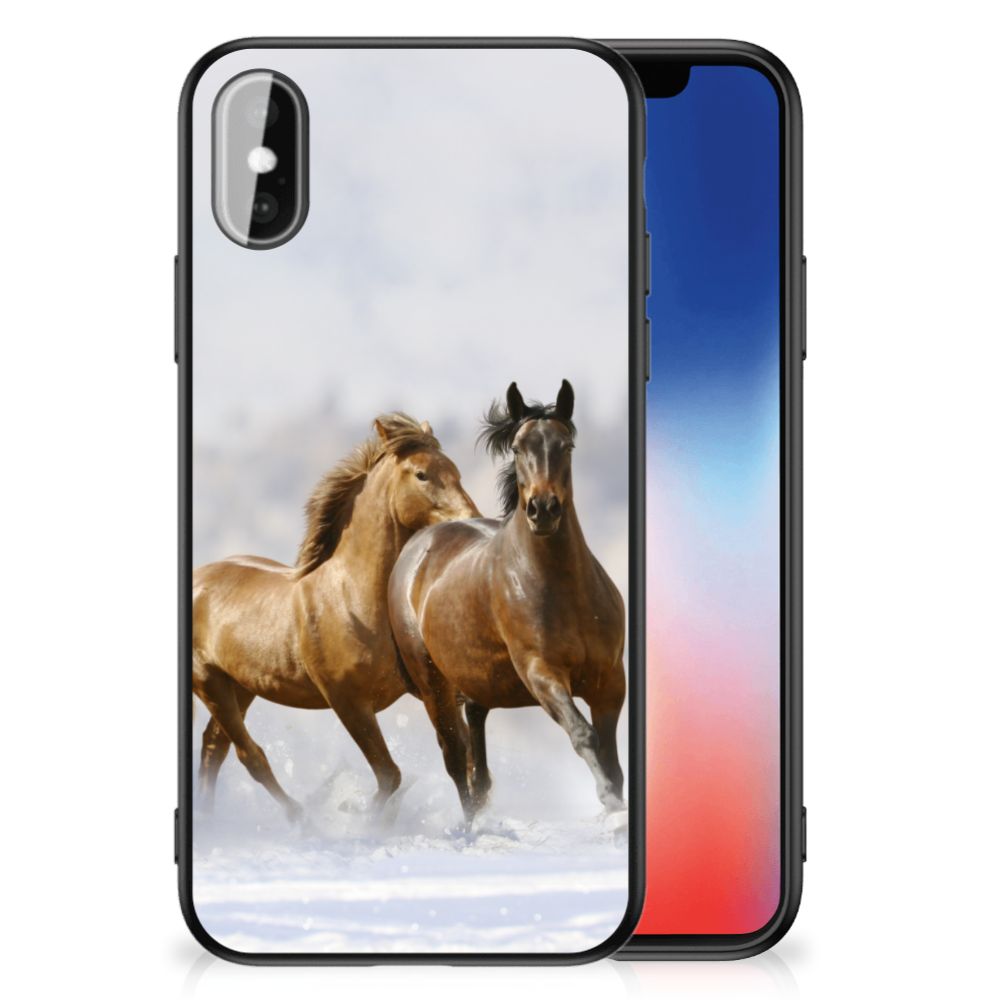 iPhone X | Xs Dierenprint Telefoonhoesje Paarden