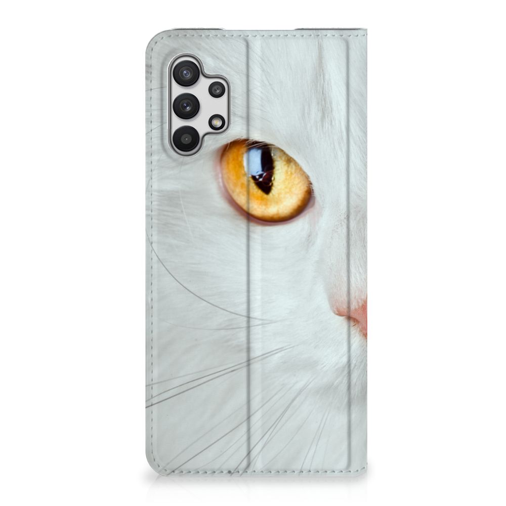 Samsung Galaxy A32 5G Hoesje maken Witte Kat - B2C Telecom