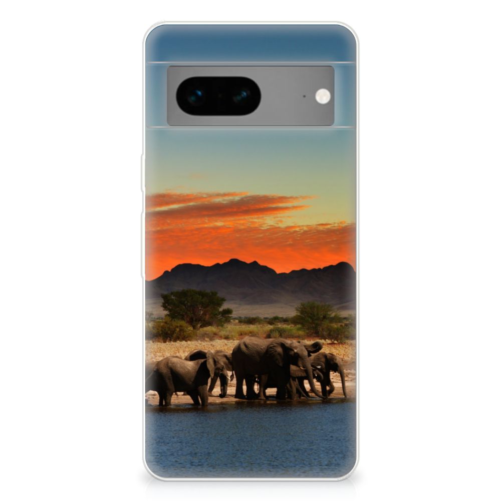 Google Pixel 7 TPU Hoesje Olifanten