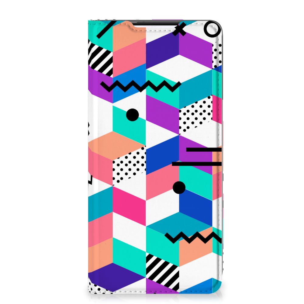 Samsung Galaxy S21 Plus Stand Case Blokken Kleurrijk - B2C Telecom