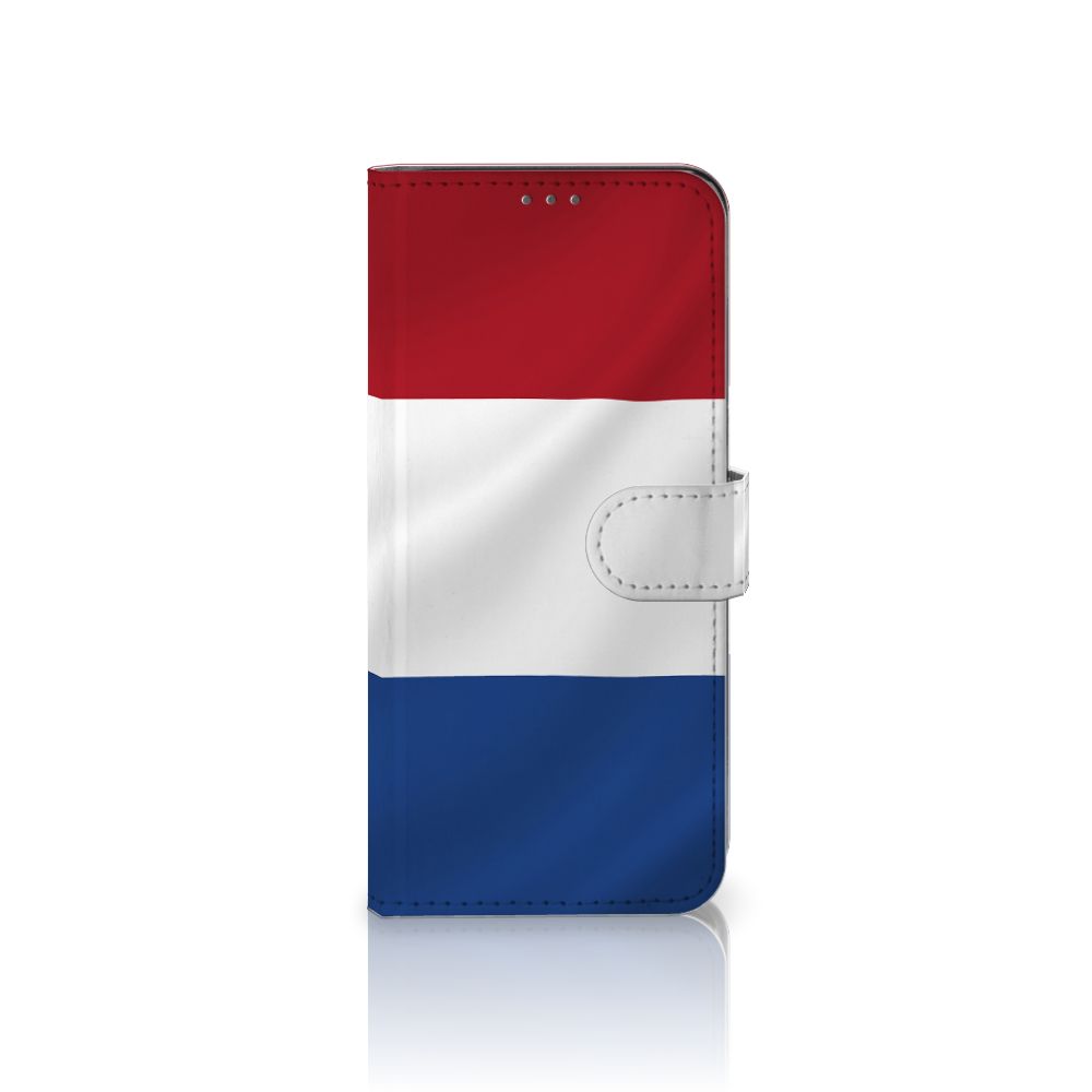 Samsung Galaxy A04s | Samsung Galaxy A13 5G Bookstyle Case Nederlandse Vlag met artistiek ontwerp van de Nederlandse vlag.