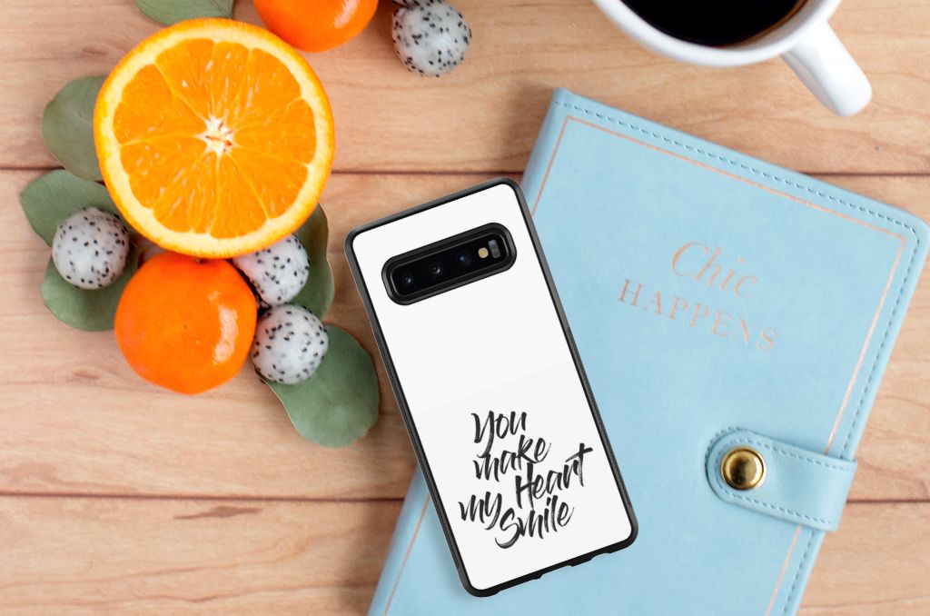 Samsung Galaxy S10+ Hoesje met Quotes Heart Smile B2C Telecom