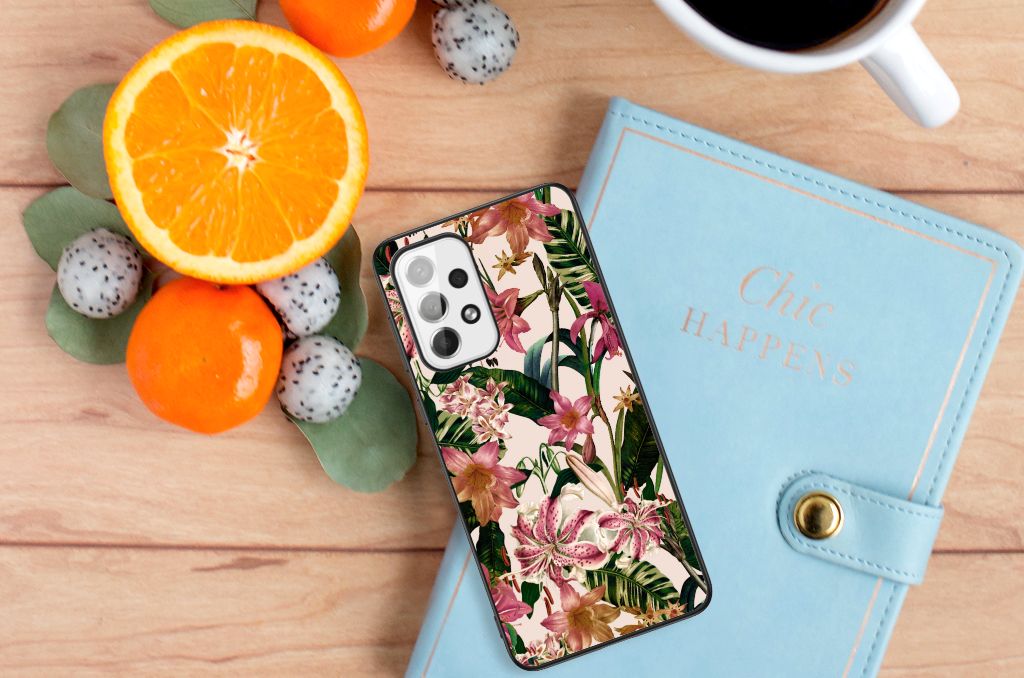 Samsung Galaxy A73 Bloemen Hoesje Flowers B2C Telecom