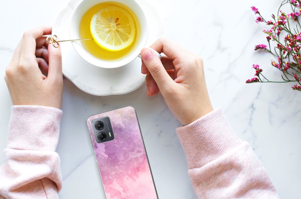 Hoesje maken Motorola Moto G53 Pink Purple Paint