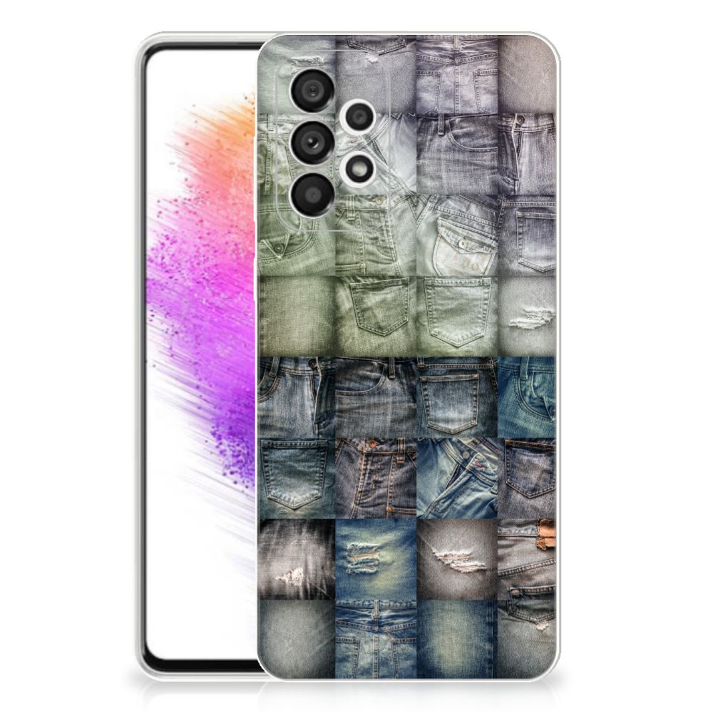 Silicone Back Cover Samsung Galaxy A73 5G Spijkerbroeken B2C Telecom