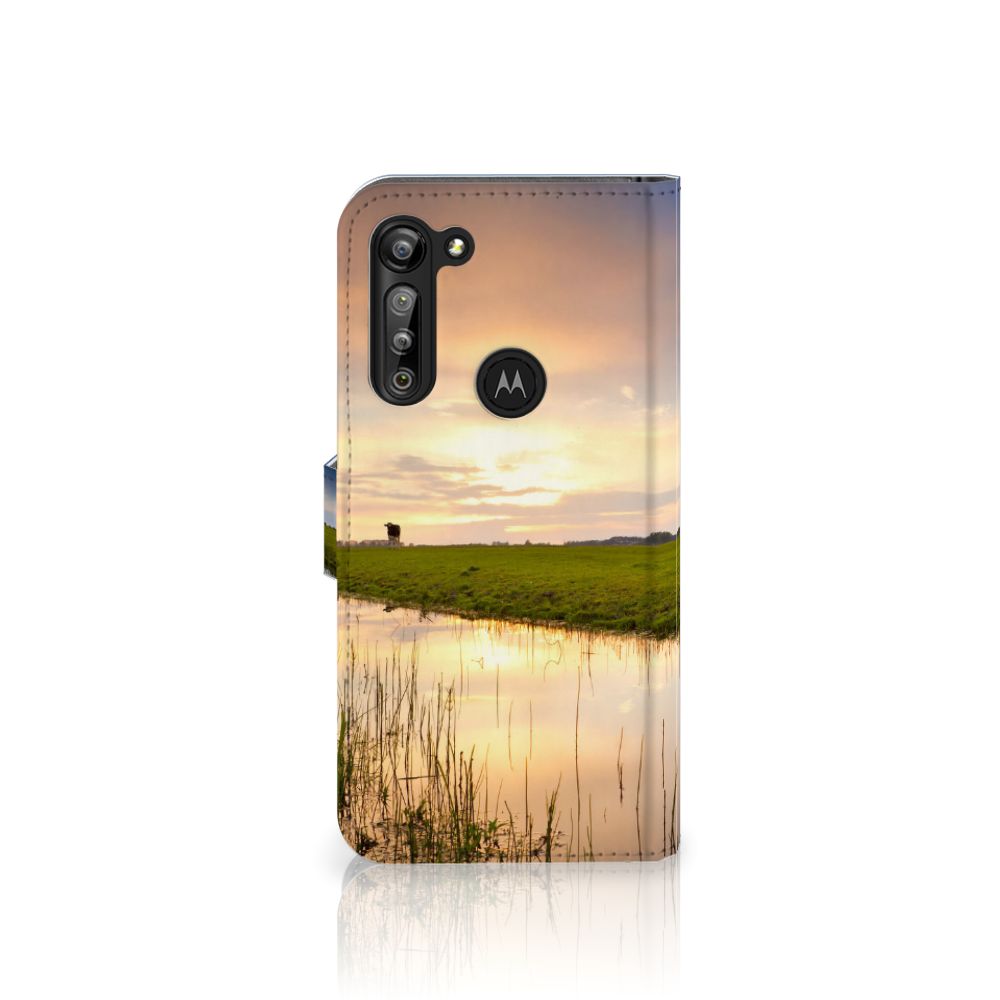 Motorola G8 Power Telefoonhoesje met Pasjes Koe