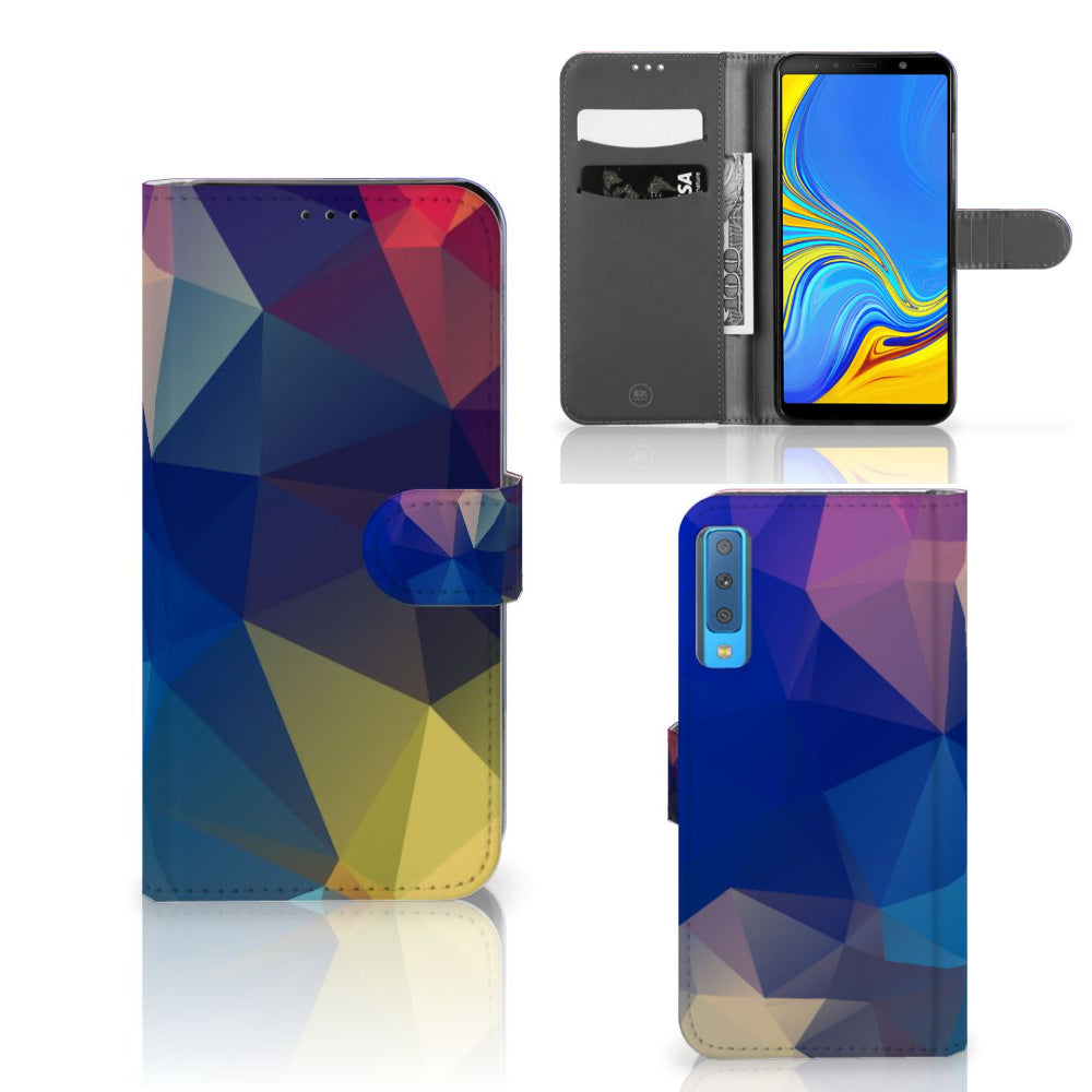 Samsung Galaxy A7 (2018) Book Case Polygon Dark