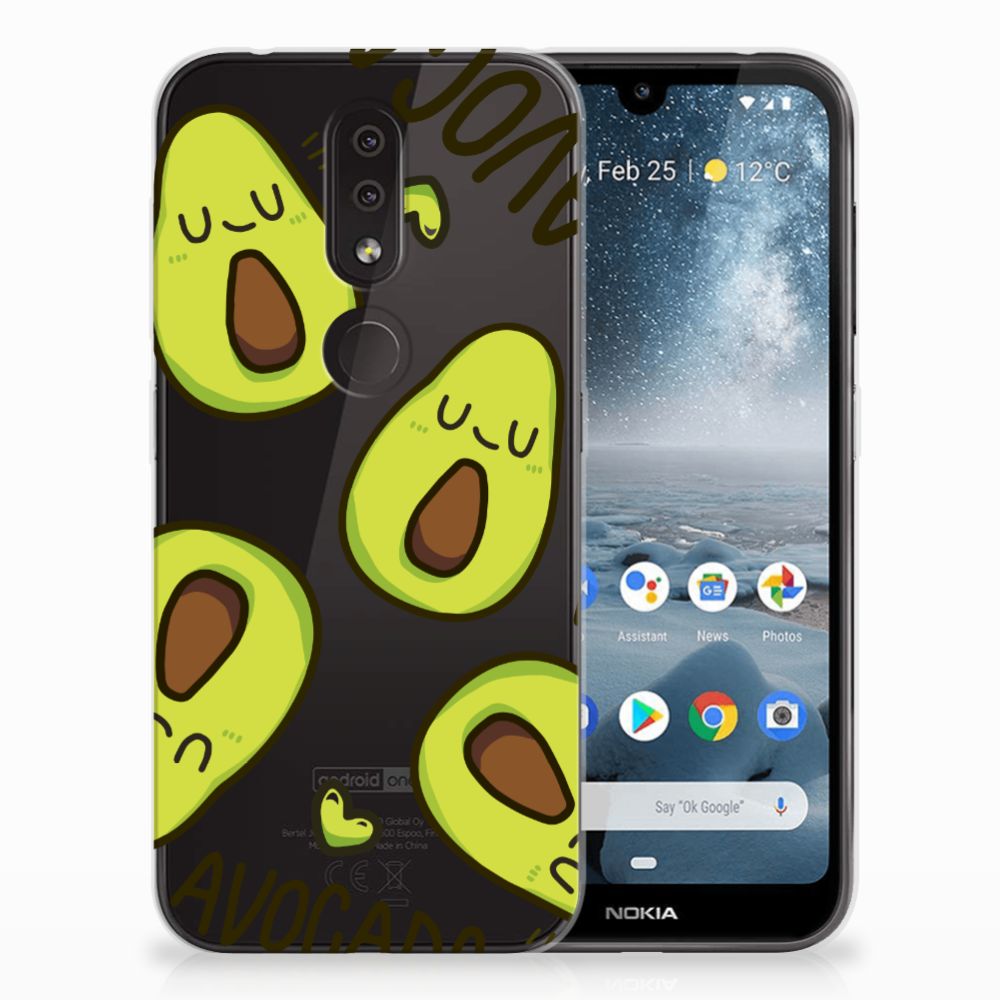 Nokia 4.2 Telefoonhoesje met Naam Avocado Singing