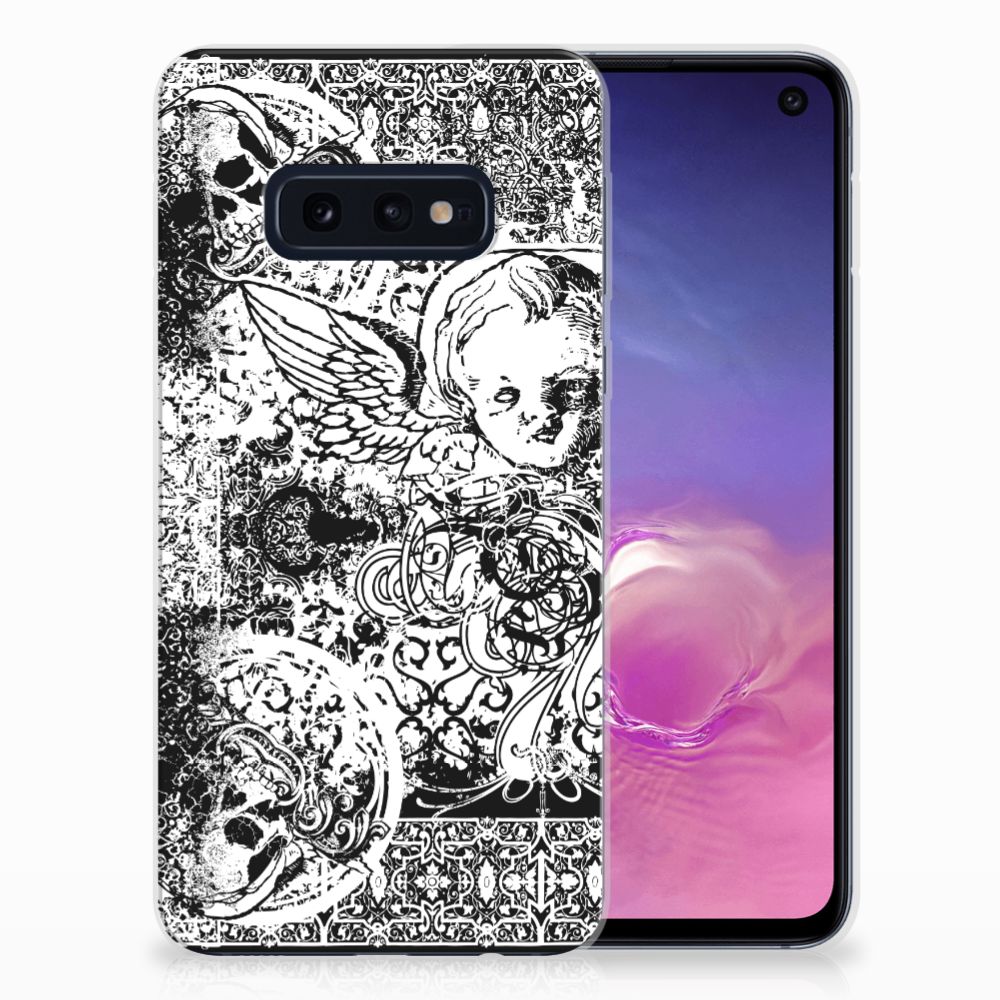 Silicone Back Case Samsung Galaxy S10e Skulls Angel