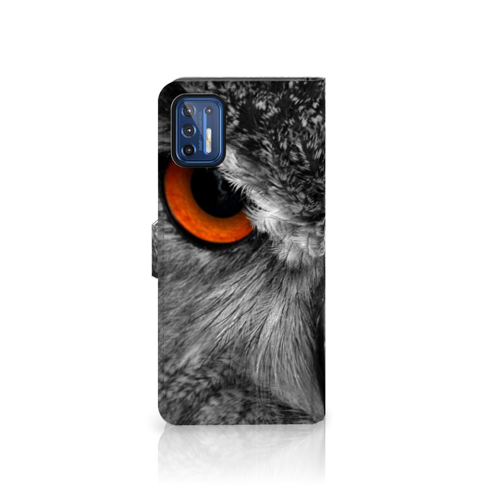 Motorola Moto G9 Plus Telefoonhoesje met Pasjes Uil