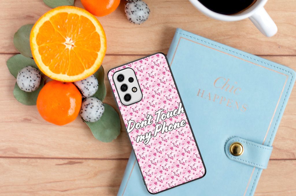 Samsung Galaxy A23 Telefoon Hoesje Flowers Pink DTMP B2C Telecom