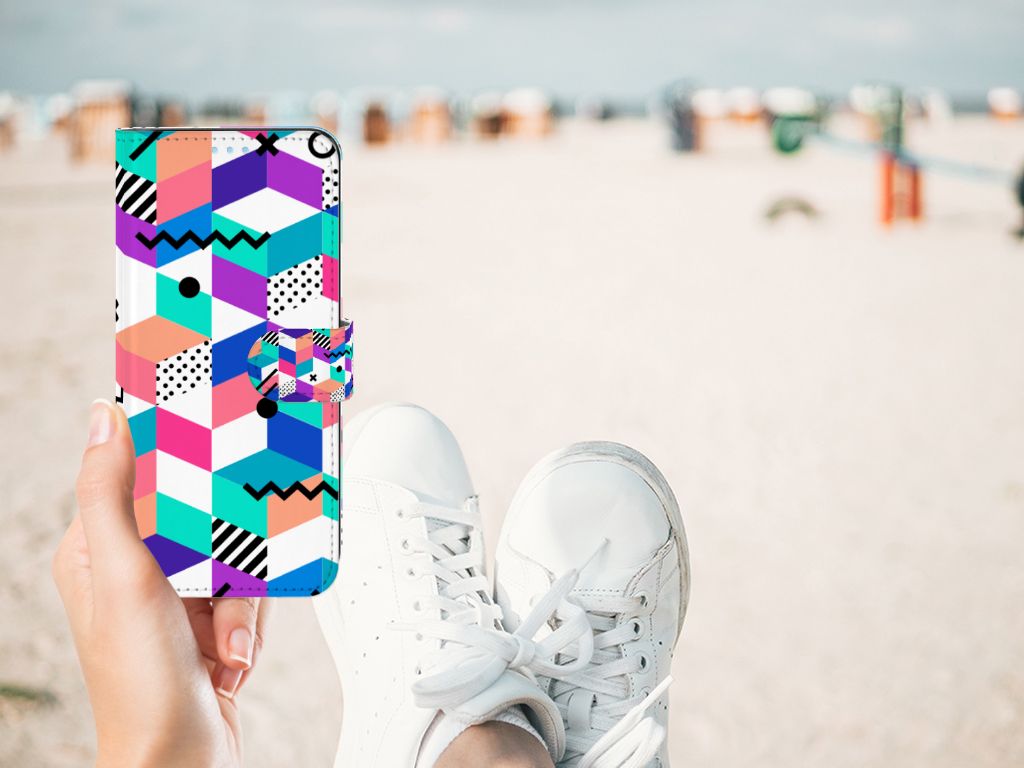 OPPO A74 4G Book Case Blokken Kleurrijk