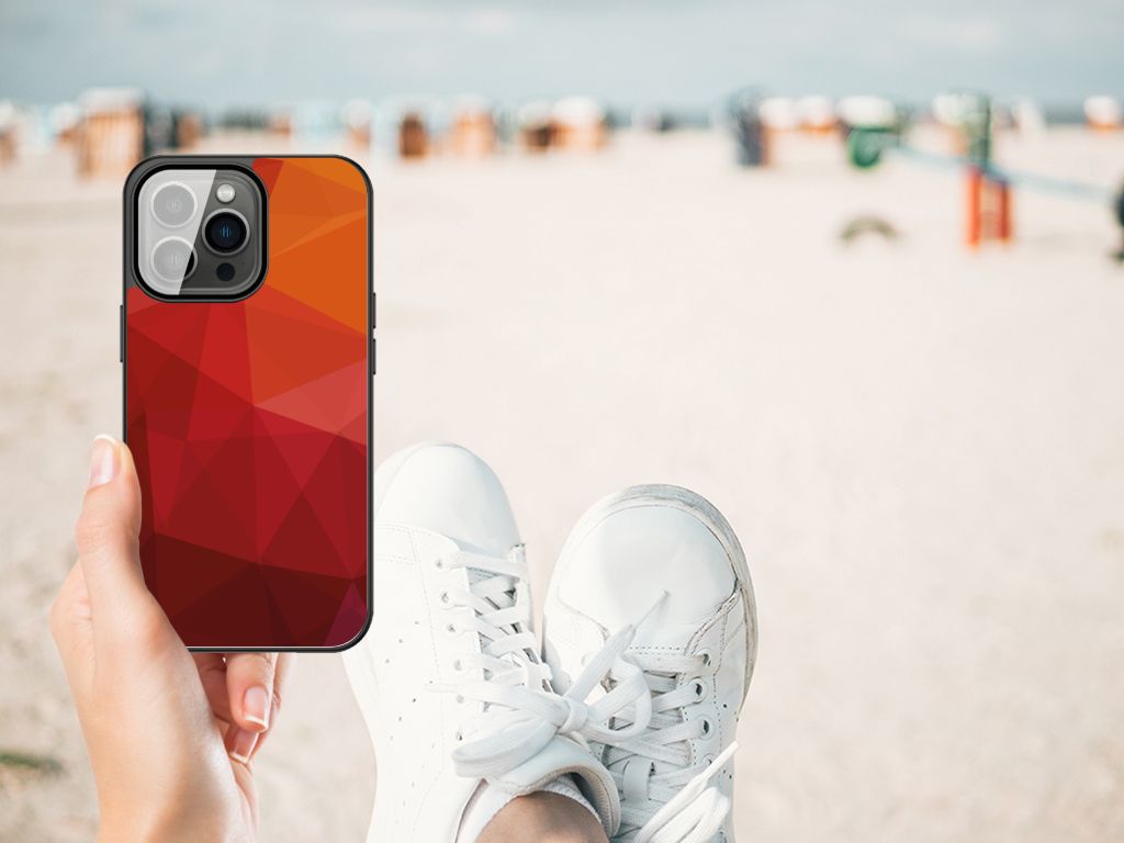 Backcover voor iPhone 13 Pro Max Polygon Red B2C Telecom