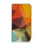 iPhone 15 Pro Stand Case Polygon Color met een kleurrijk geometrisch ontwerp van driehoeken.