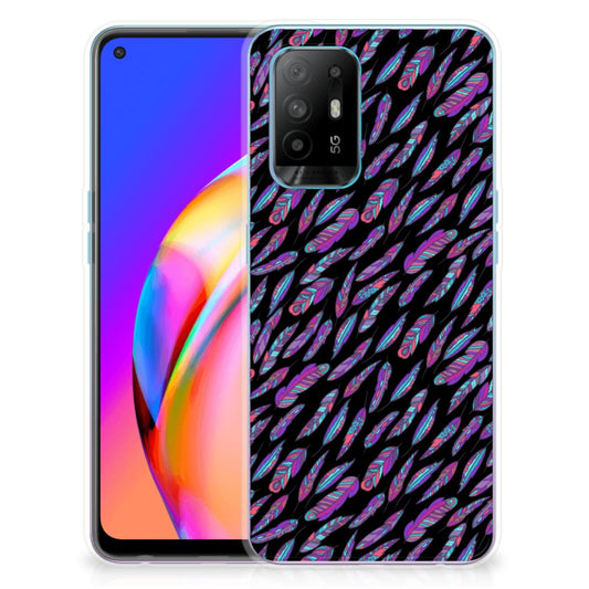 OPPO A94 5G | Reno5 Z TPU bumper Feathers Color