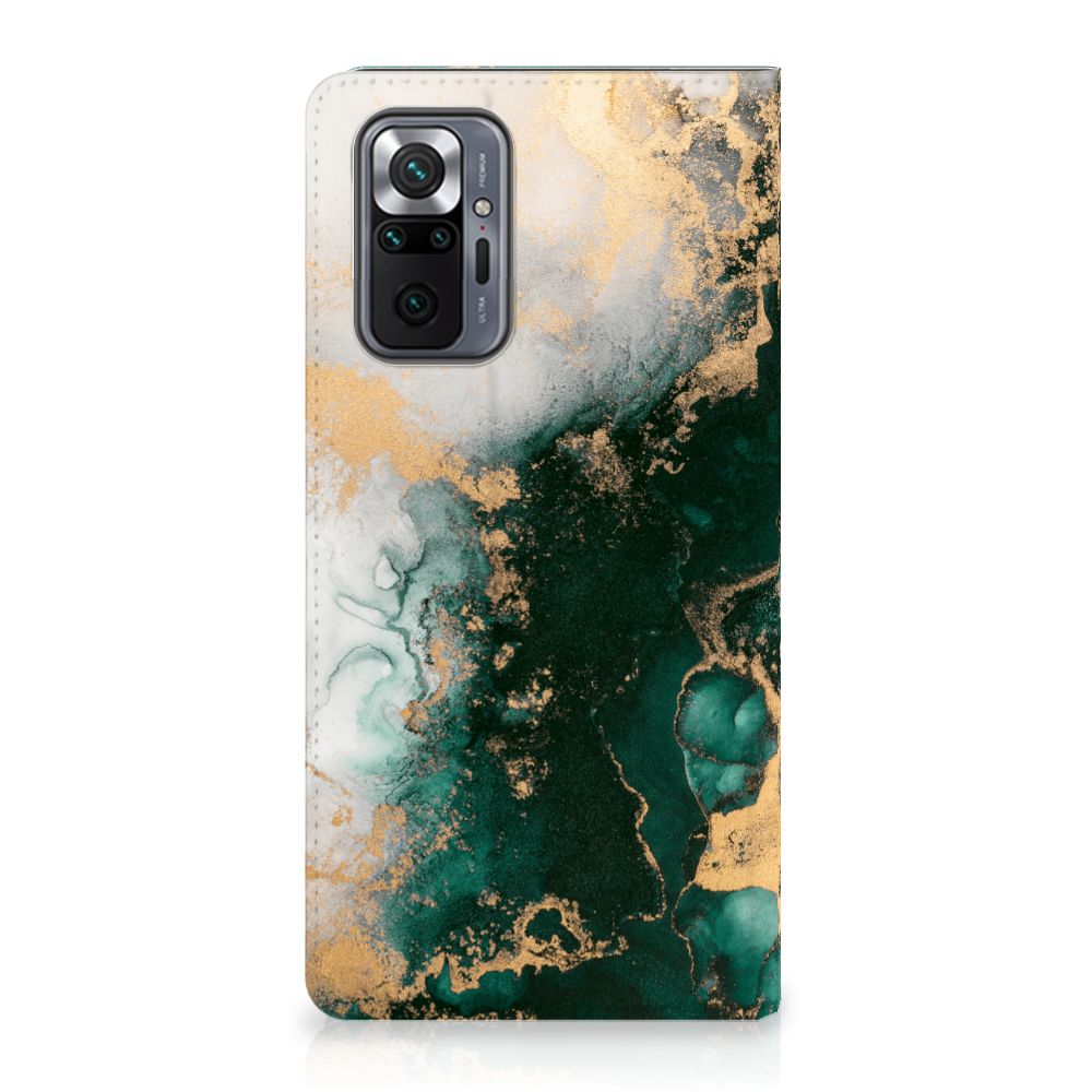 Standcase voor Xiaomi Redmi Note 10 Pro Marmer Groen - B2C Telecom