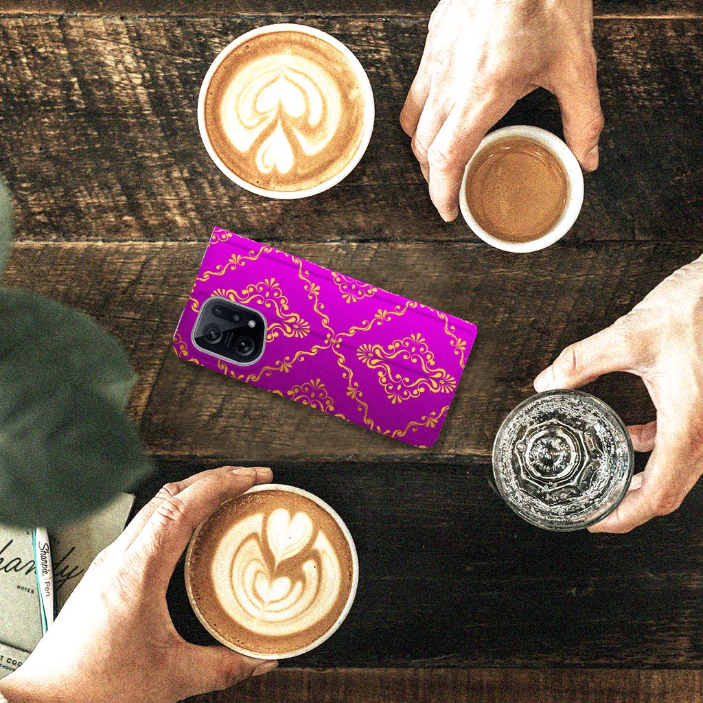 Telefoon Hoesje OPPO Find X5 Barok Roze - B2C Telecom