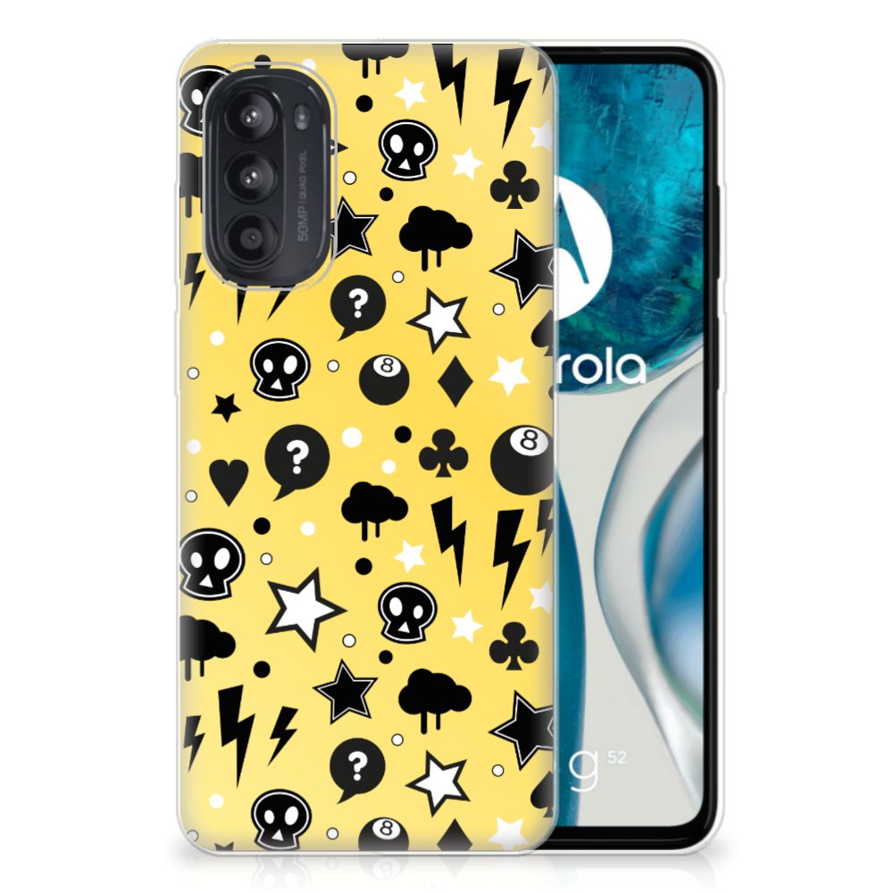 Silicone Back Case Motorola Moto G52/G82 Punk Geel