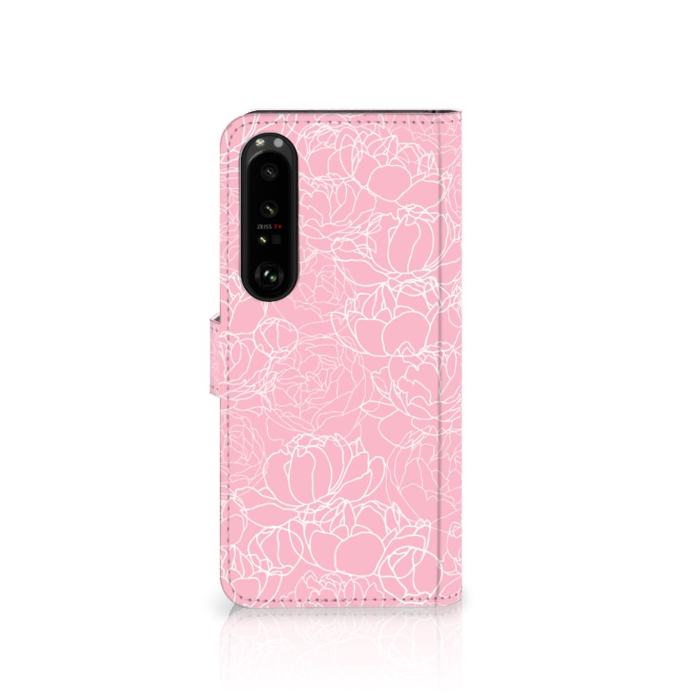 Sony Xperia 1 IV Hoesje White Flowers