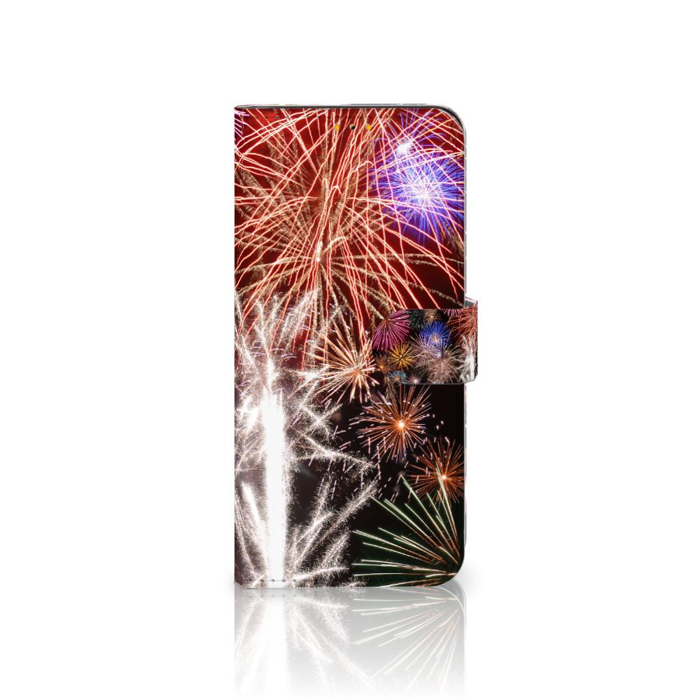 Samsung Galaxy M52 Wallet Case met Pasjes Vuurwerk