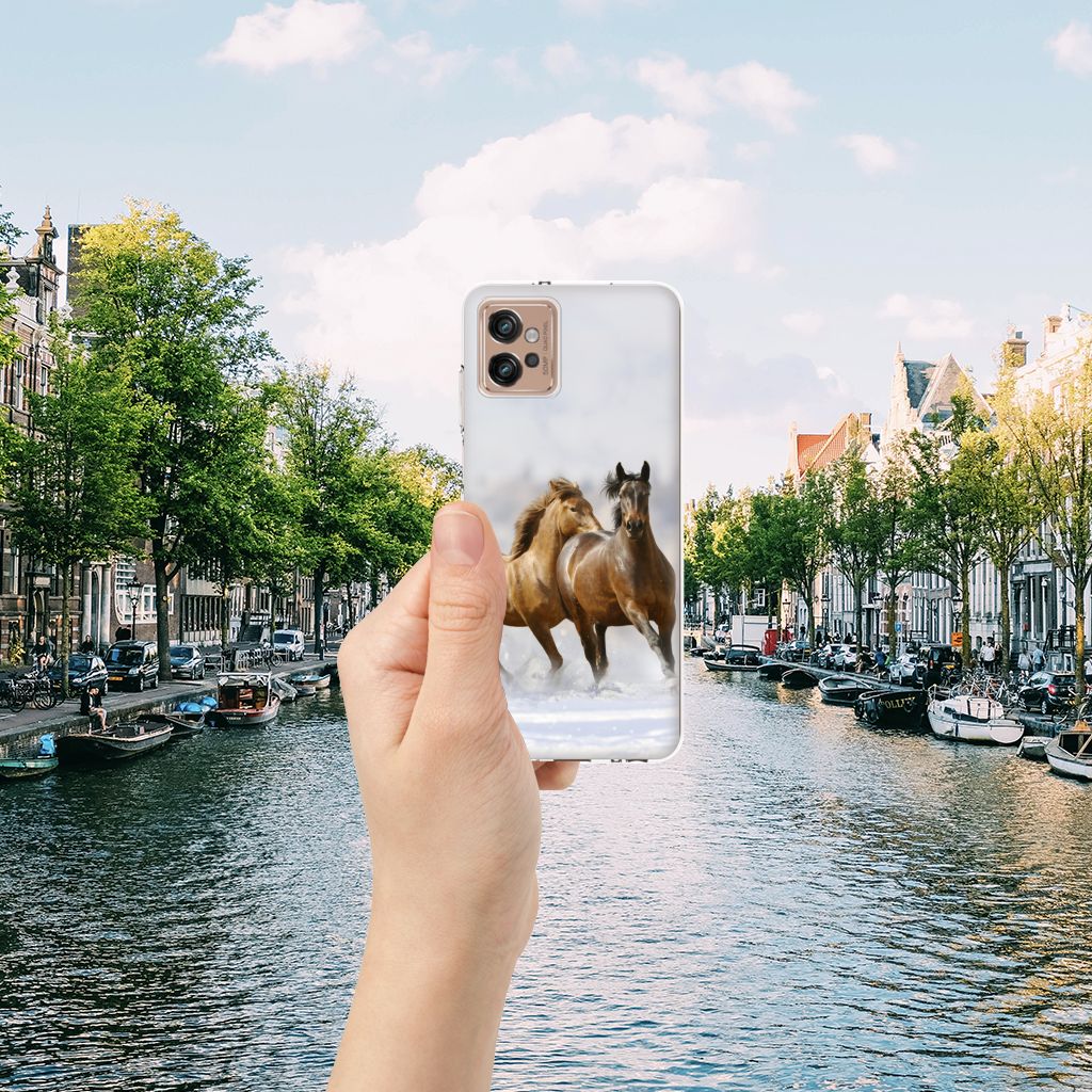 Motorola Moto G32 TPU Hoesje Paarden B2C Telecom