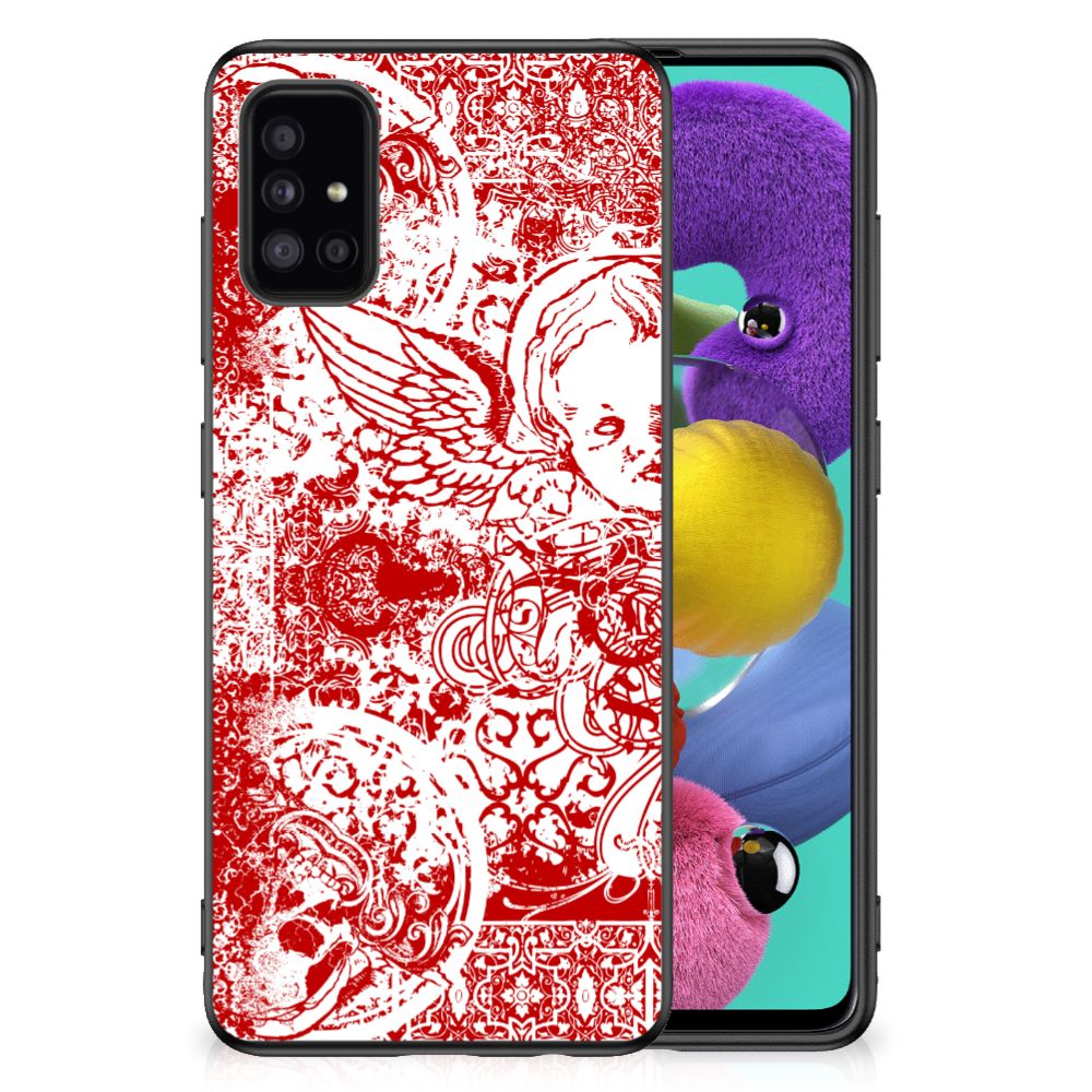 Mobiel Case Samsung Galaxy A51 Angel Skull Rood