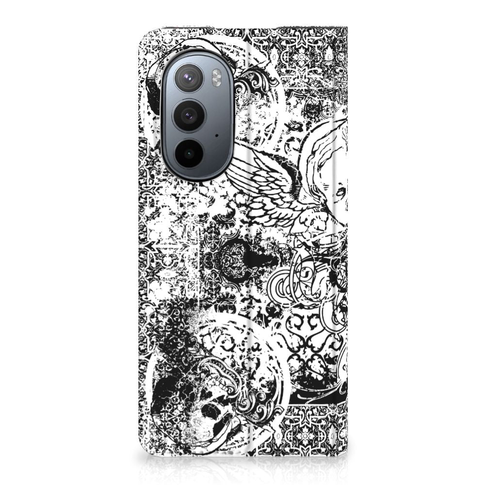 Mobiel BookCase Motorola Edge 30 Pro Skulls Angel - B2C Telecom