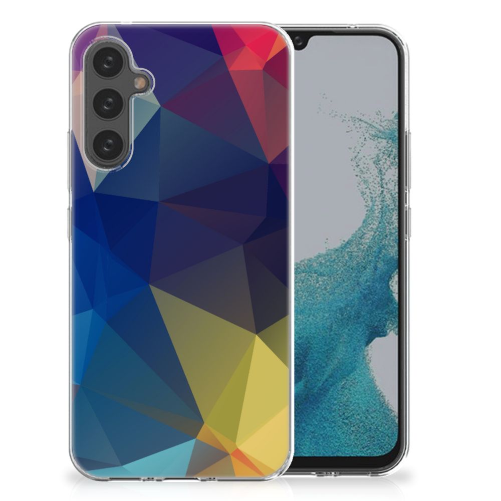 Samsung Galaxy A34 TPU Hoesje Polygon Dark