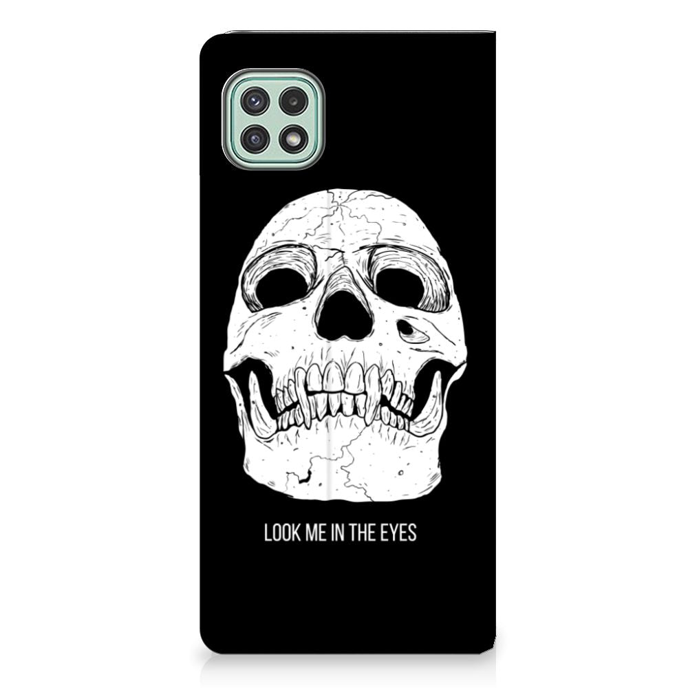 Mobiel BookCase Samsung Galaxy A22 5G Skull Eyes - B2C Telecom