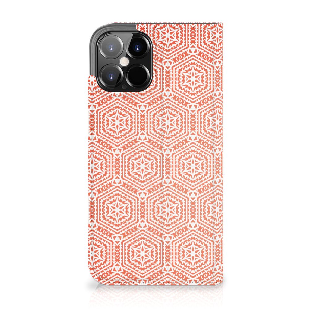 iPhone 12 Pro Max Hoesje met Magneet Pattern Orange - B2C Telecom