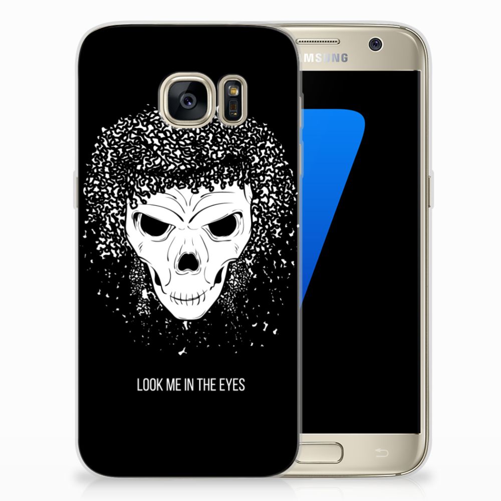 Silicone Back Case Samsung Galaxy S7 Skull Hair